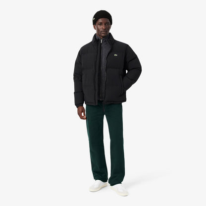 Lacoste Rib Knit Brushed Wool Beanie Black