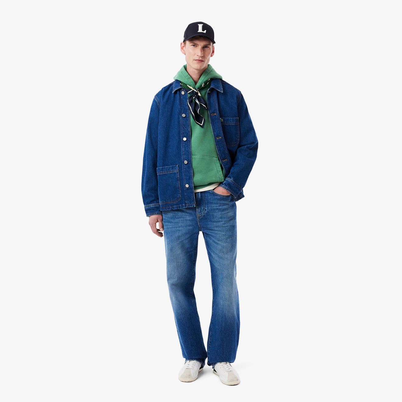 Lacoste Washed Effect Hoodie Pine Green
