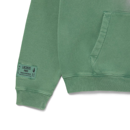 Lacoste Washed Effect Hoodie Pine Green