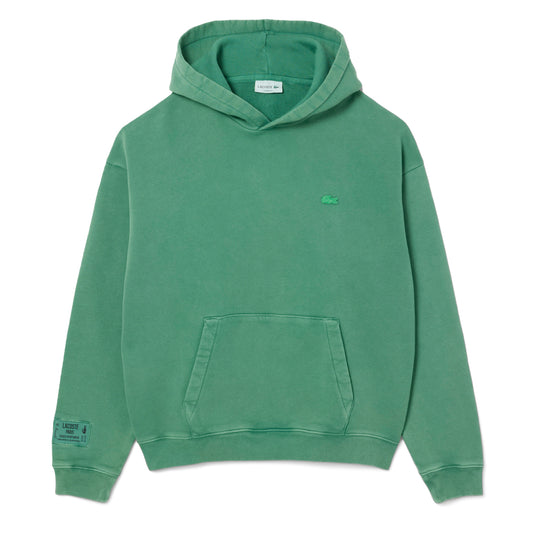 Lacoste Washed Effect Hoodie Pine Green