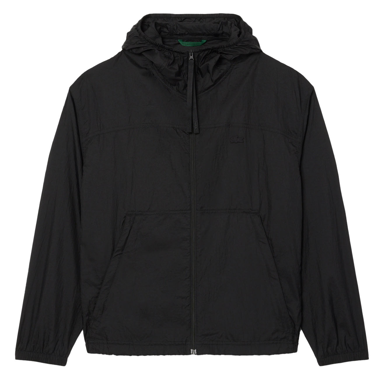 Lacoste Water-Repellent Packable Nylon Jacket Black - The Sporting Lodge