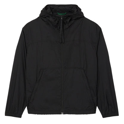 Lacoste Water-Repellent Packable Nylon Jacket Black - The Sporting Lodge