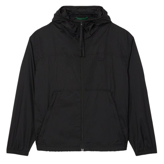 Lacoste Water-Repellent Packable Nylon Jacket Black - The Sporting Lodge