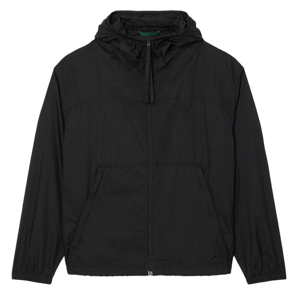 Lacoste Water-Repellent Packable Nylon Jacket Black | The Sporting