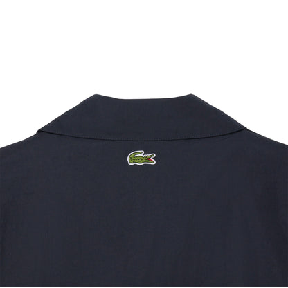 Lacoste Water-Repellent Textured Taffeta Jacket Blackbird - The Sporting Lodge