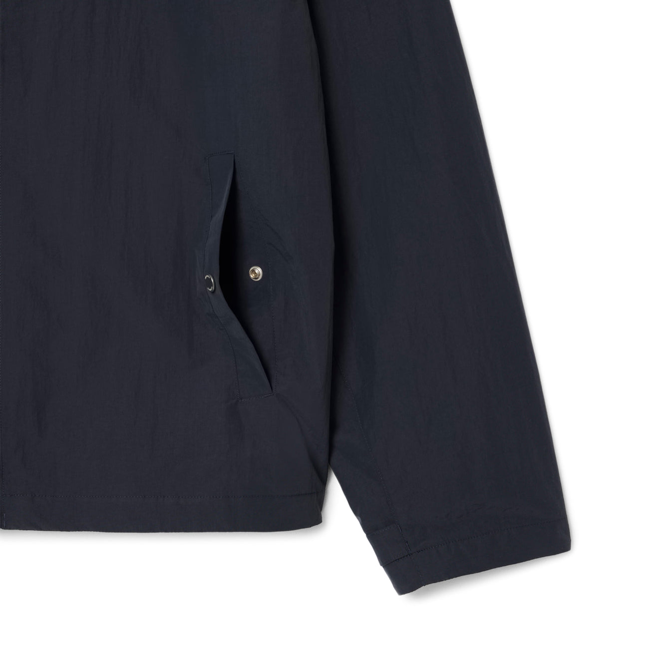 Lacoste Water-Repellent Textured Taffeta Jacket Blackbird - The Sporting Lodge