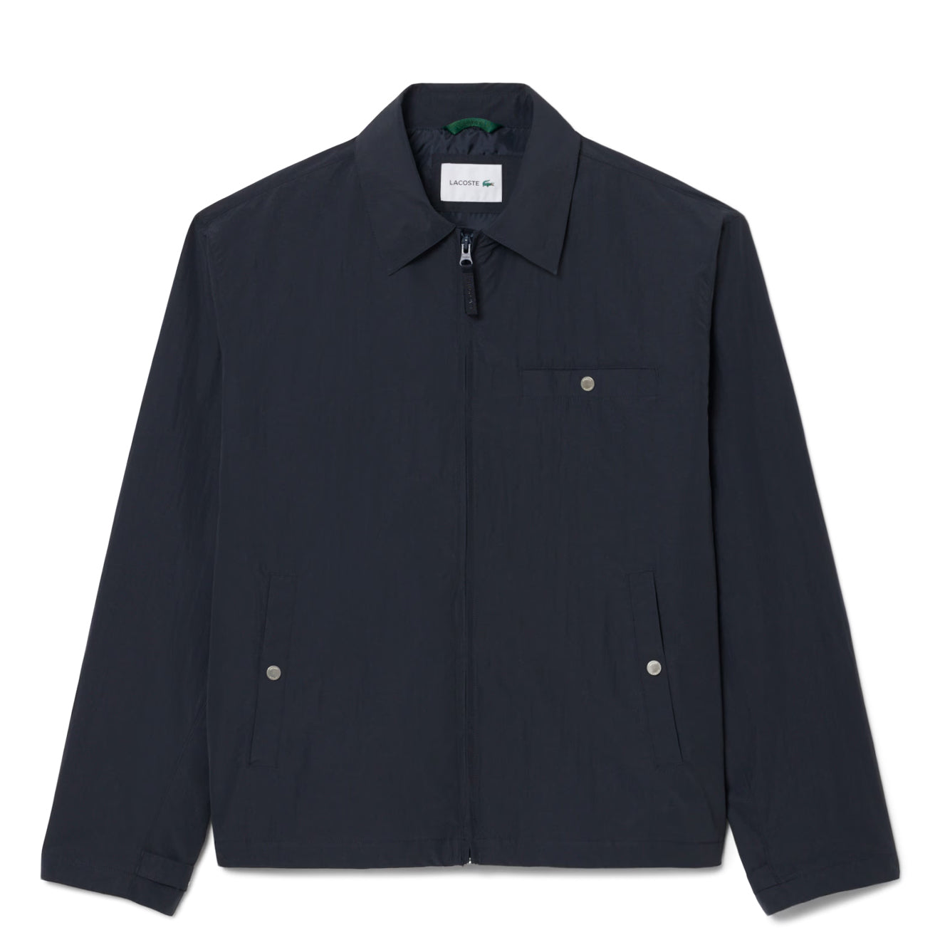 Lacoste Water-Repellent Textured Taffeta Jacket Blackbird - The Sporting Lodge