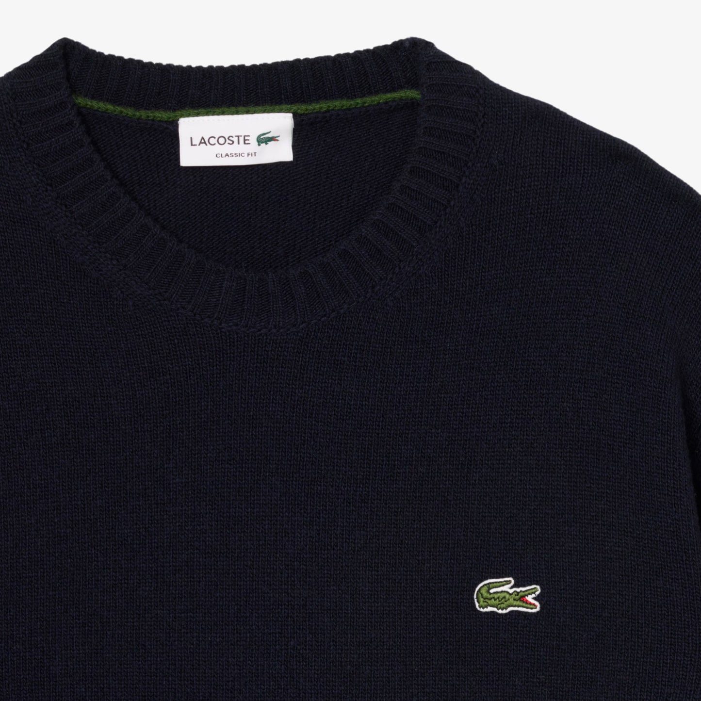Lacoste Wool Crew Neck Sweater Midnight Blue