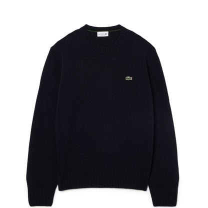 Lacoste Wool Crew Neck Sweater Midnight Blue