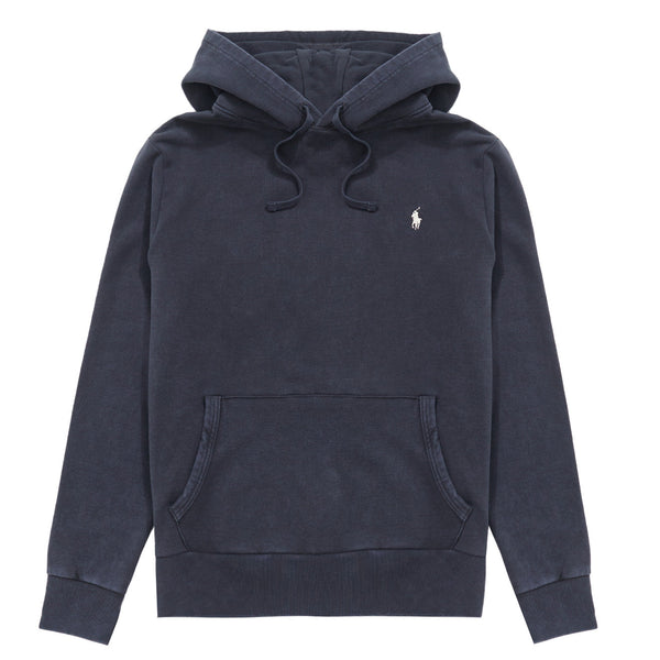 Polo Ralph Lauren Loopback Fleece Hoodie Faded Black Canvas | The Sporting Lodge Polo Ralph Lauren Loopback Fleece Hoodie Faded Black Canvas | The Sporting Lodge