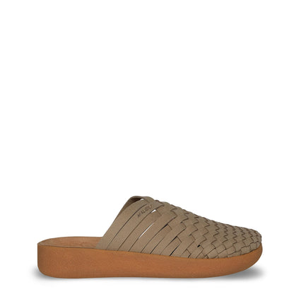 Malibu Womens Canyon Suede Vegan Leather Sandal Taupe / Tan