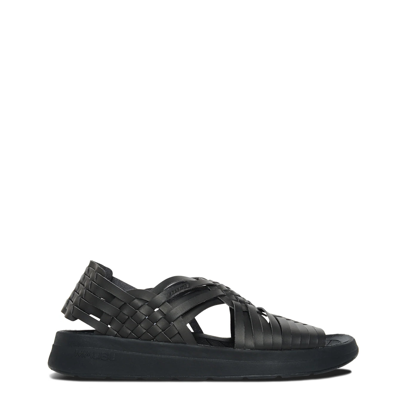 Malibu Womens Canyon Vegan Leather Sandal Black / Black