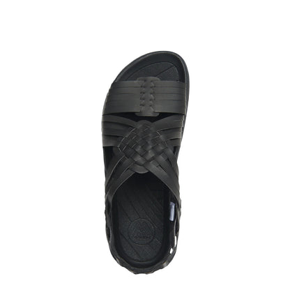 Malibu Womens Canyon Vegan Leather Sandal Black / Black