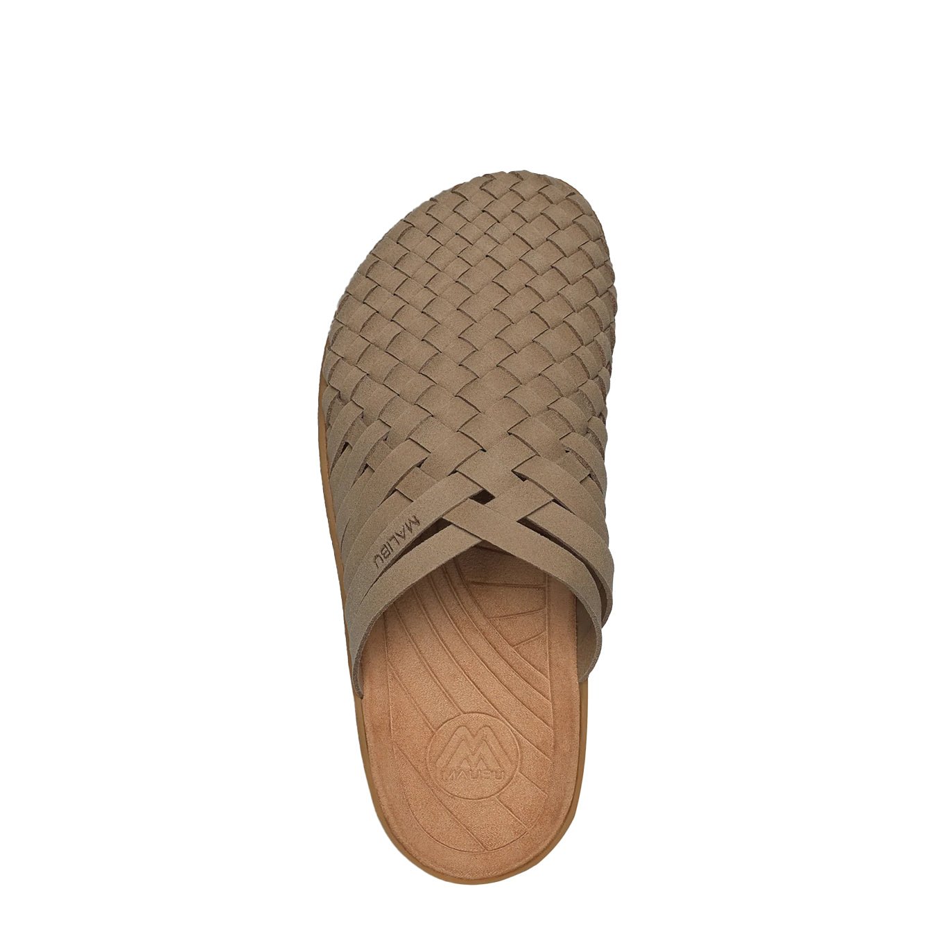 Malibu Womens Colony Suede Vegan Leather Sandal Taupe / Tan