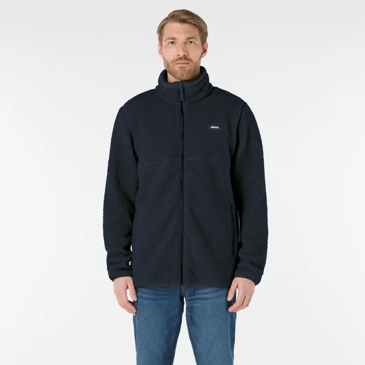 Musto Cove Deep Pile Fleece Jacket Navy