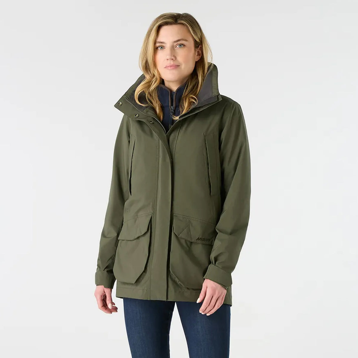Musto Womens Fenland Stretch Waterproof Jacket Deep Green