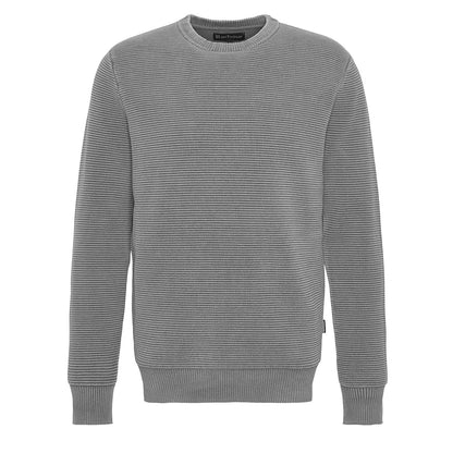 Barbour Cartington Knitted Crew Jumper Agave Green - The Sporting Lodge