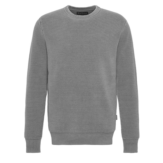 Barbour Cartington Knitted Crew Jumper Agave Green - The Sporting Lodge