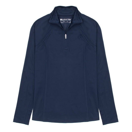 Ariat Womens Sunstopper 3.0 1/4 Zip Baselayer Navy - The Sporting Lodge