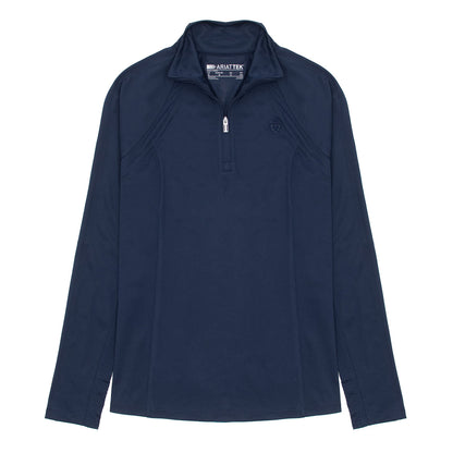 Ariat Womens Sunstopper 3.0 1/4 Zip Baselayer Navy - The Sporting Lodge