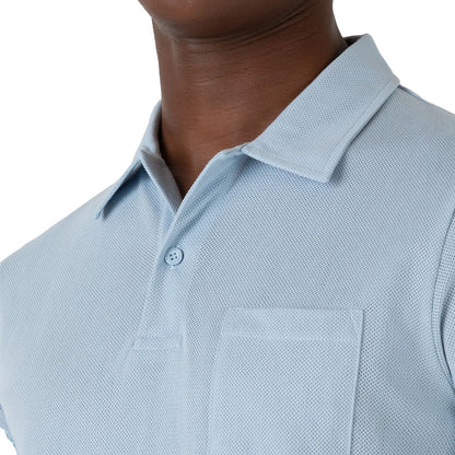 Sunspel Riviera Polo Shirt Blue Mist