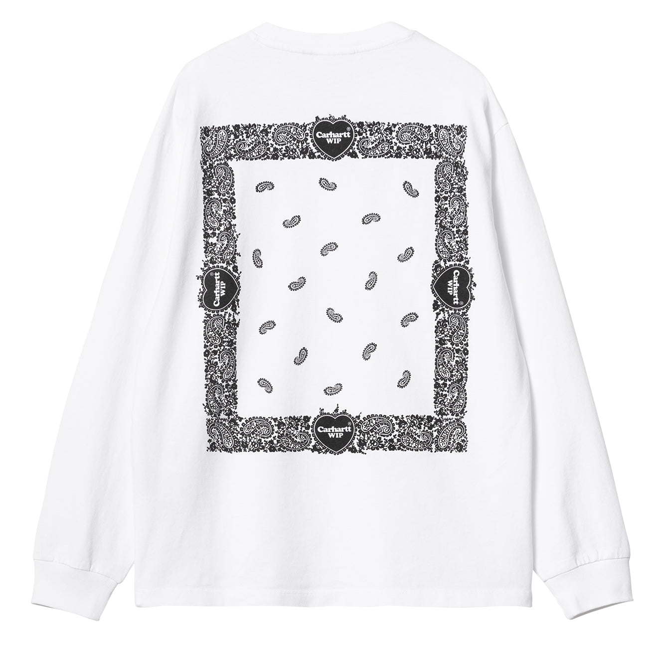 Carhartt WIP Womens L/S Paisley Shirt White / Black Stone Washed - The Sporting Lodge