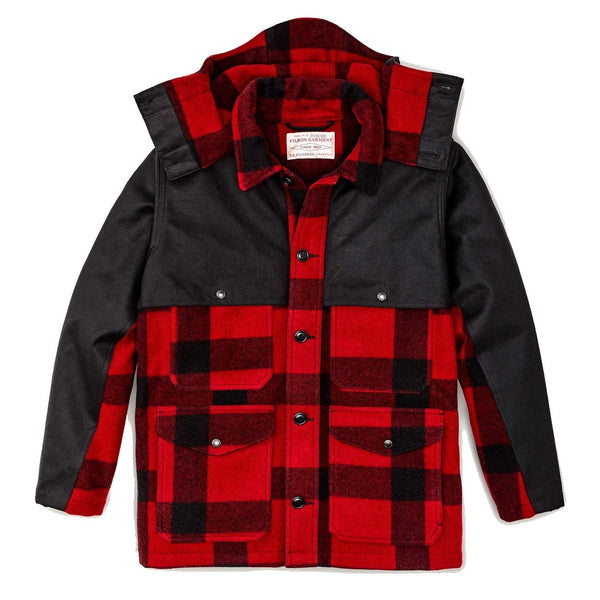 Filson Mackinaw Wool Double Coat Red Black Classic Plaid – The