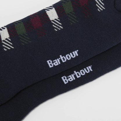 Barbour Barney Boot Sock Navy / Red Green Mix