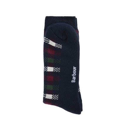 Barbour Barney Boot Sock Navy / Red Green Mix