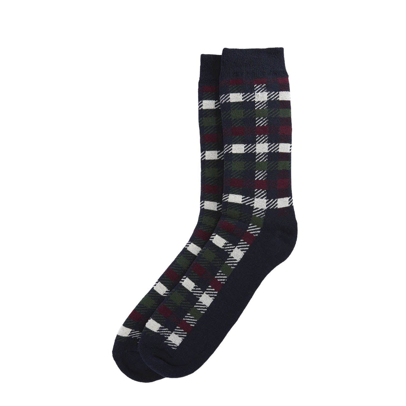 Barbour Barney Boot Sock Navy / Red Green Mix
