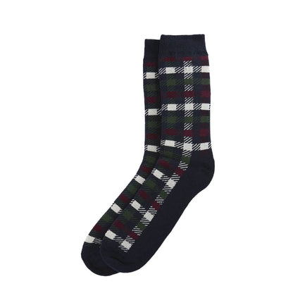 Barbour Barney Boot Sock Navy / Red Green Mix