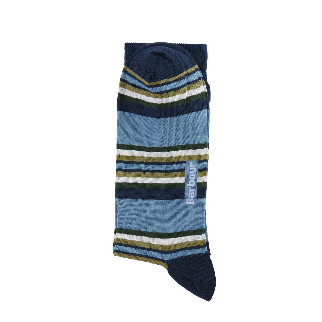 Barbour Summer Stripe 2 Pack Socks Olive / Navy Stripe