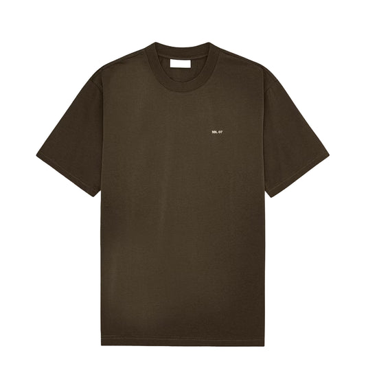 NN07 Adam Casual Logo Pima T-Shirt Earthwood