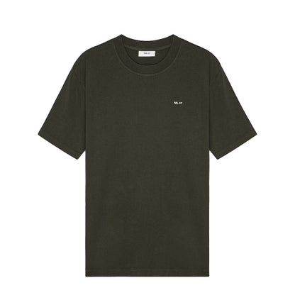 NN07 Adam Casual Logo Pima T-shirt Dark Army