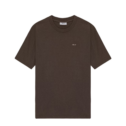 NN07 Adam Casual Logo Pima T-shirt Demitasse