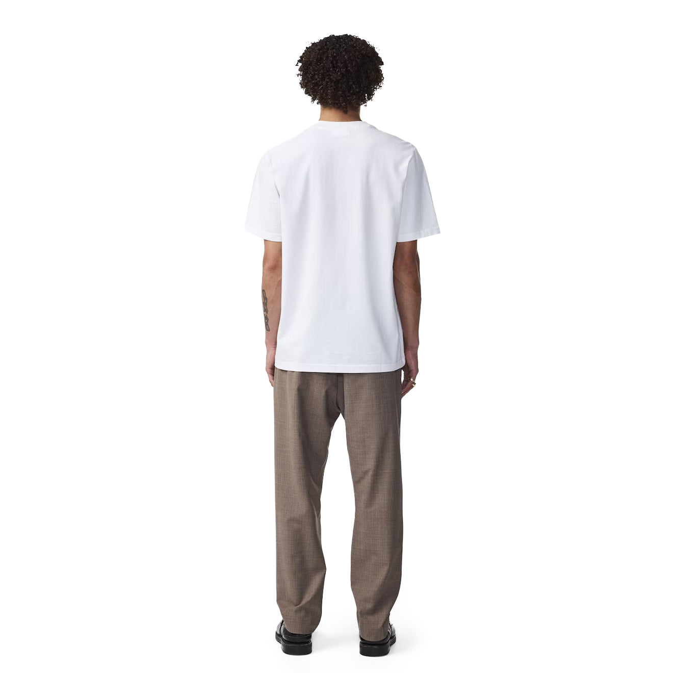 NN07 Adam Casual Logo Pima T-shirt White - The Sporting Lodge