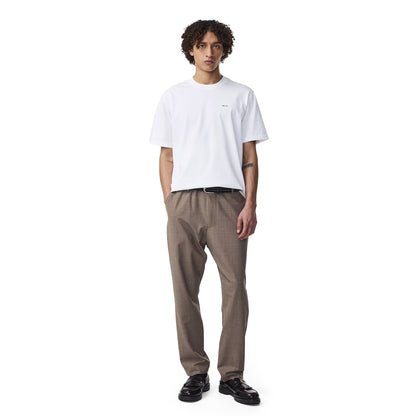 NN07 Adam Casual Logo Pima T-shirt White - The Sporting Lodge