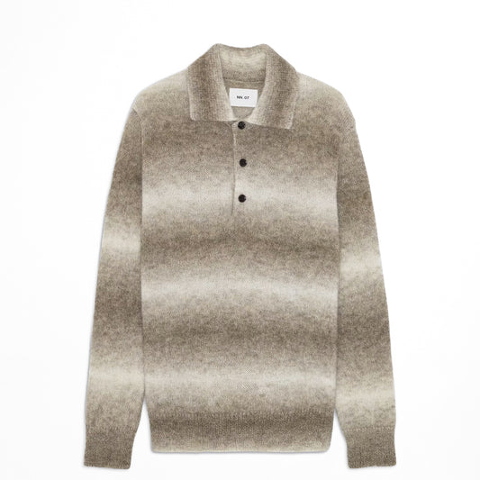 NN07 Alfie Polo Alpaca Blend Knit Light Camel