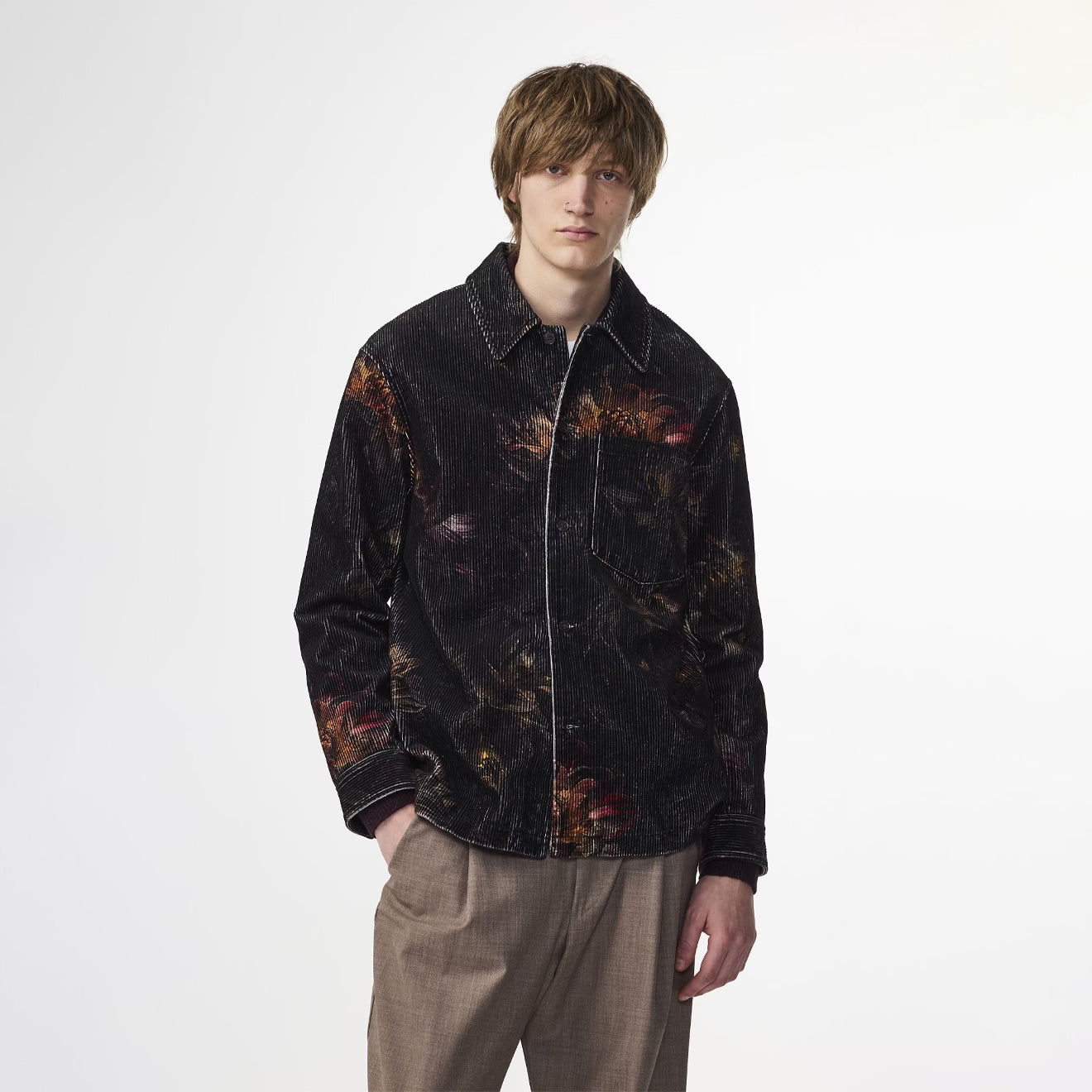NN07 Blaze Corduroy Jacket Multi Colour Print