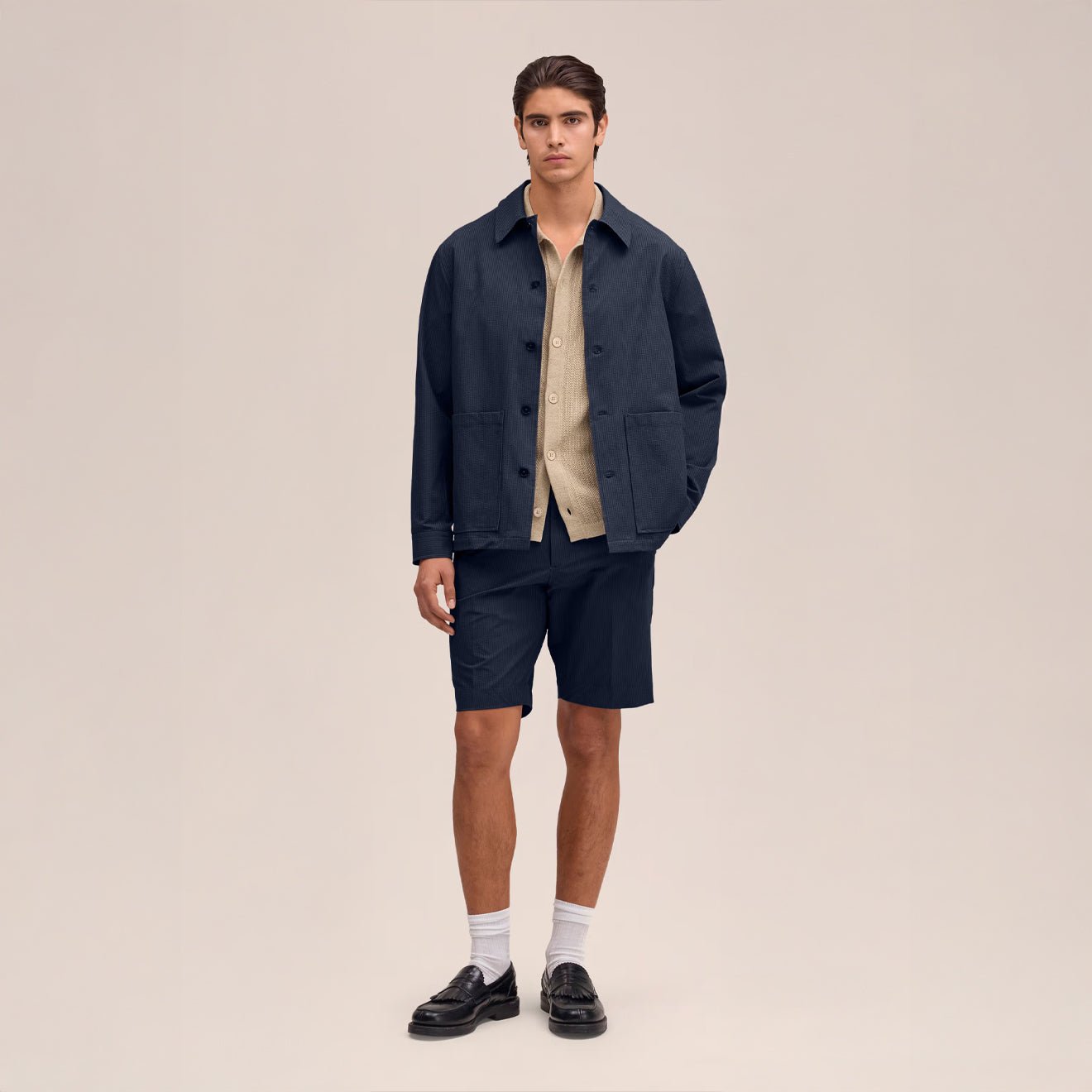 NN07 Blaze Overshirt Navy Blue