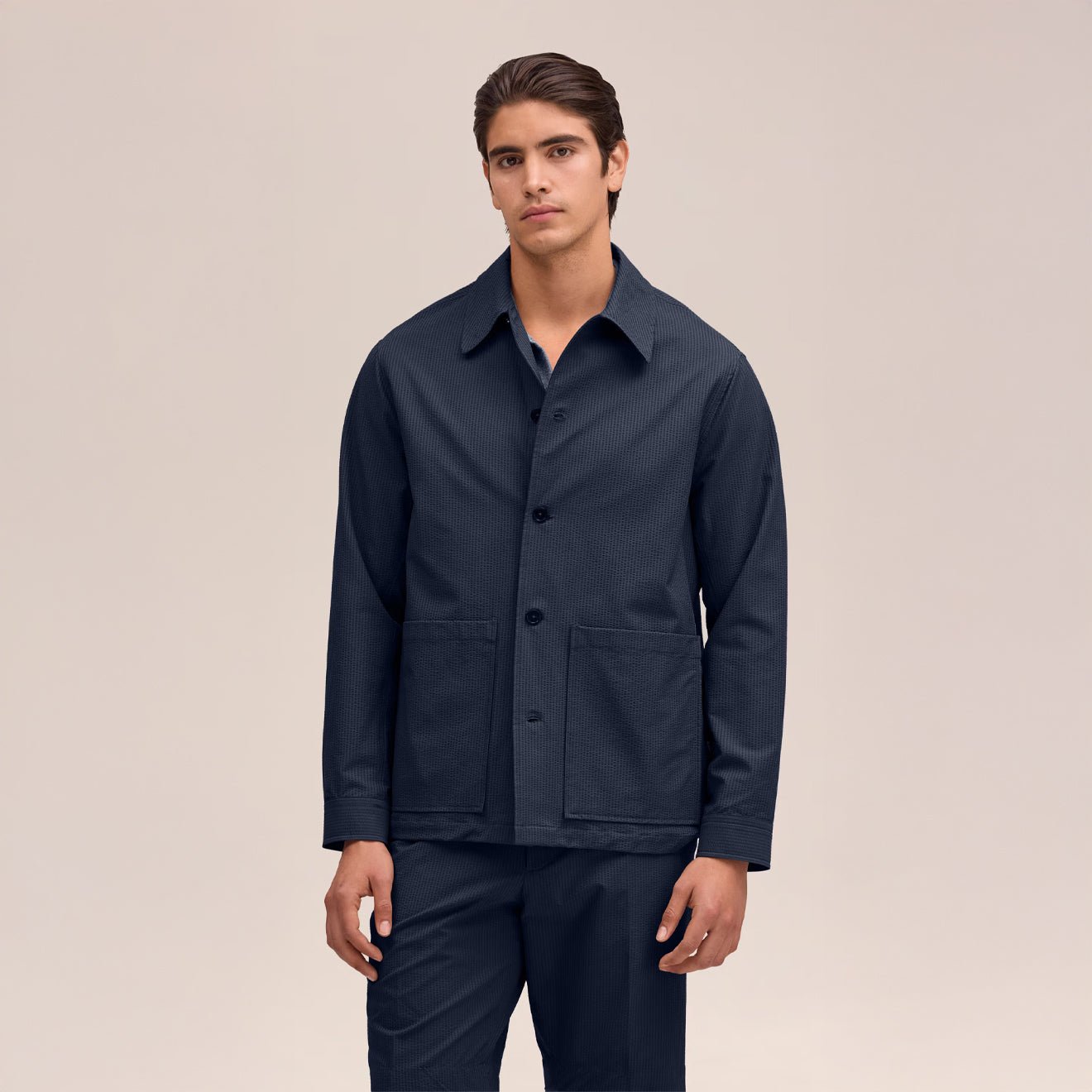 NN07 Blaze Overshirt Navy Blue