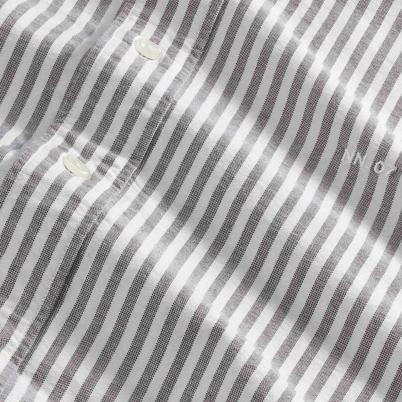 NN07 Colby BD Logo Regular Fit Oxford Shirt Brown Stripe