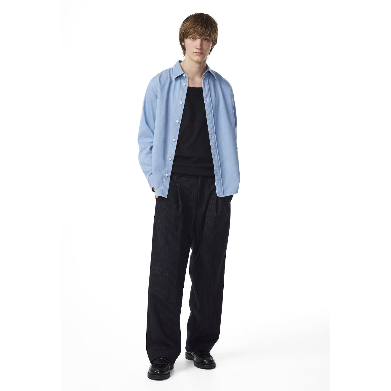 NN07 Colby Denim Shirt Bleach Indigo - The Sporting Lodge
