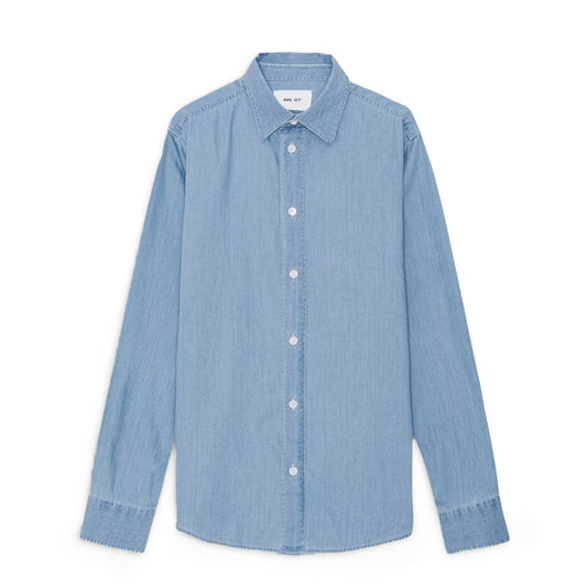 NN07 Colby Denim Shirt Bleach Indigo
