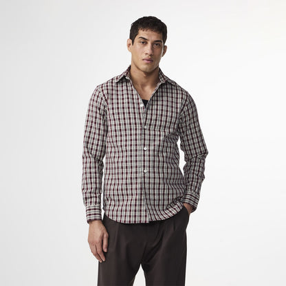 NN07 Colby Mouline Shirt Wine Check