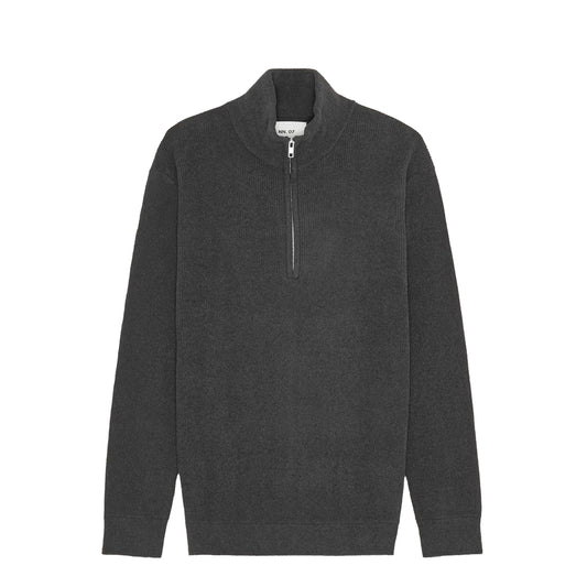 NN07 Danny 6429 Half Zip Knit Charcoal Mist