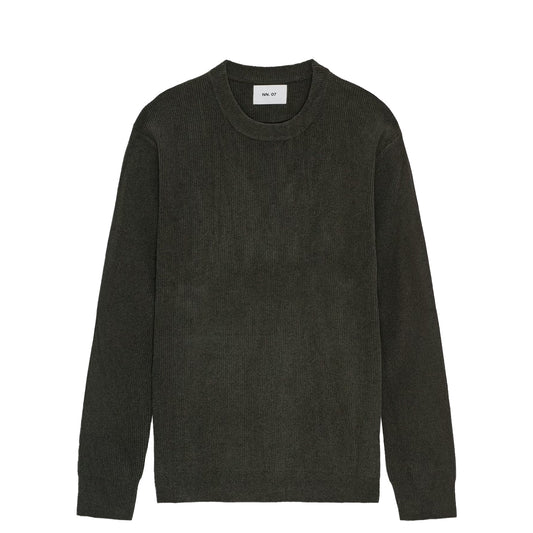 NN07 Danny Lightweight Knit Dark Army