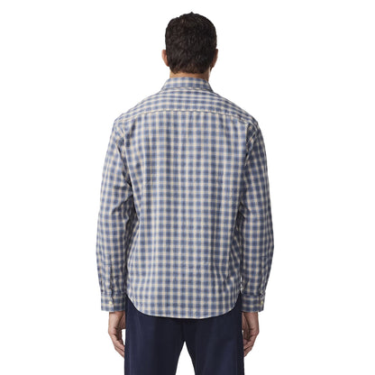NN07 Deon Flannel Shirt Blue Check - The Sporting Lodge