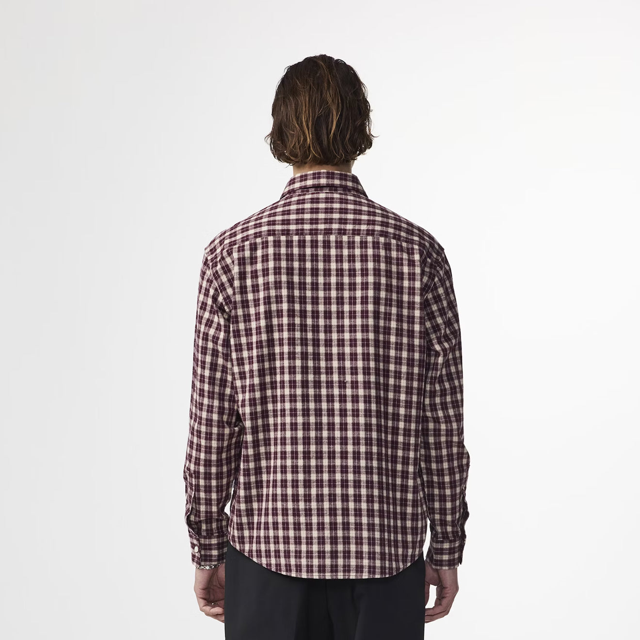 NN07 Deon Flannel Shirt Wine Check