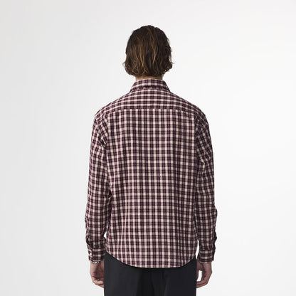 NN07 Deon Flannel Shirt Wine Check